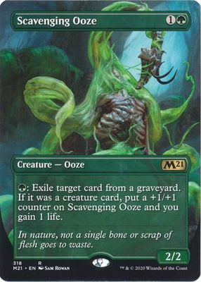 Scavenging Ooze 318 - Alternate Art Borderless Magic 2021 (M21) Collector Booster Singles