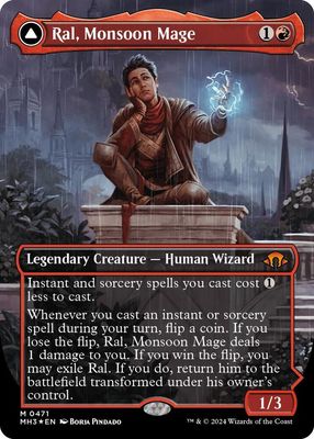 SJ Ral, Monsoon Mage (Borderless) (Textured Foil) - Modern Horizons 3 (MH3) Modern Horizons 3 Foil
