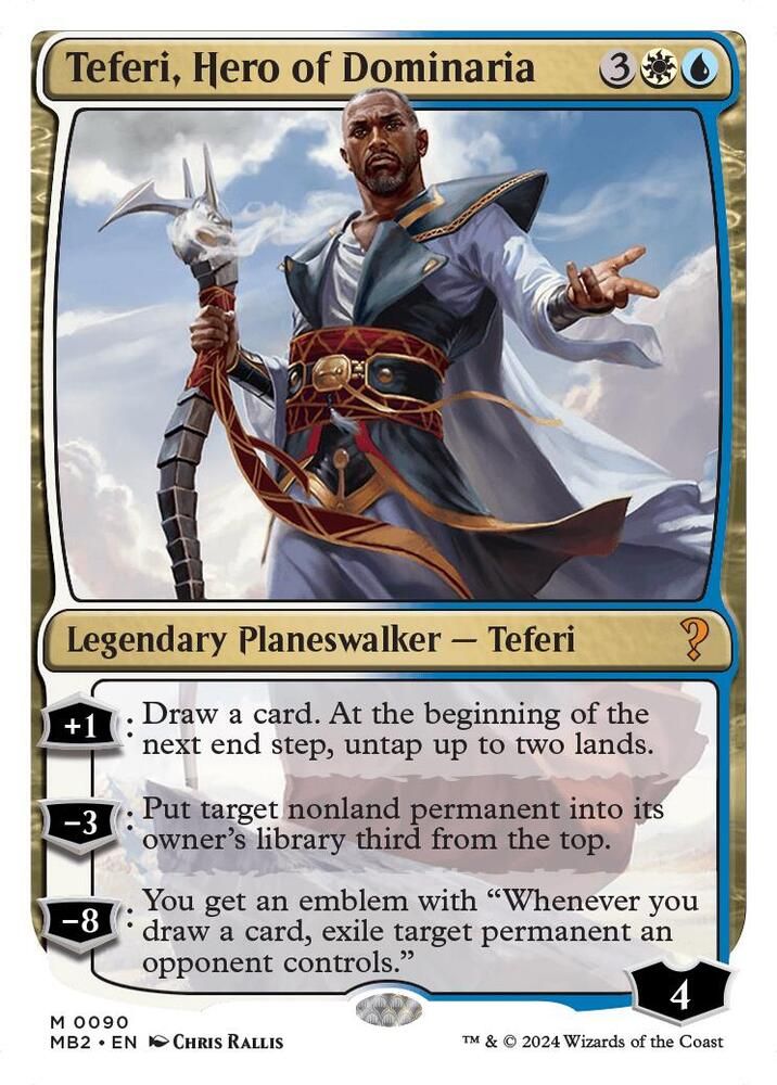 SJ Teferi, Hero of Dominaria (White Border) - Mystery Booster 2 (MB2) Mystery Booster 2