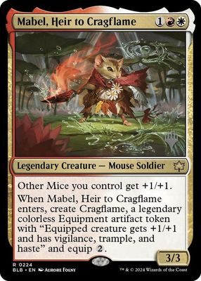 Mabel, Heir to Cragflame - Promo Pack: Bloomburrow (foil) Promo Pack: Bloomburrow(Español)