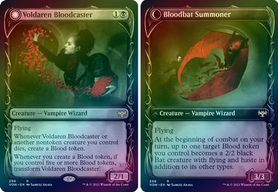 Voldaren Bloodcaster | Bloodbat Summoner 298 - Showcase Fang Frame - Foil Innistrad: Crimson Vow Collector Booster Foil Singles