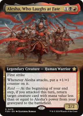 GA Alesha, Who Laughs at Fate (Extended Art) - Foundations (FDN) Foundations Foil