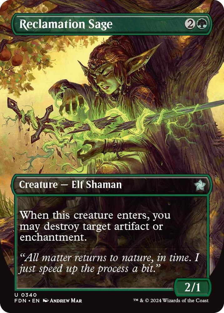 GA Reclamation Sage (Borderless) - Foundations (FDN) Foundations Foil