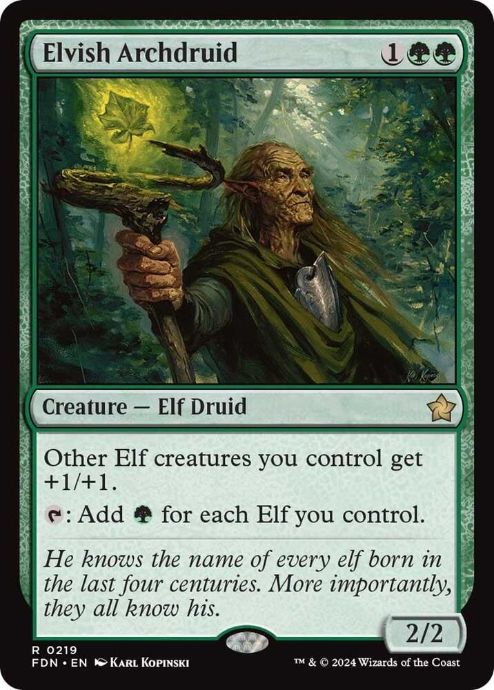 GA Elvish Archdruid - Foundations (FDN) Foundations Foil