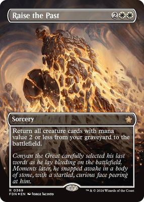 SJ Raise the Past (Borderless) (Mana Foil) - Foundations (FDN) Foundations Foil