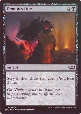 Demon&#39;s Due 075/281 - Foil Streets of New Capenna Foil Singles