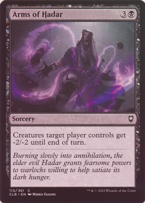 Arms of Hadar 113/361 - Foil Commander Legends: Battle for Baldur&#39;s Gate Foil Singles