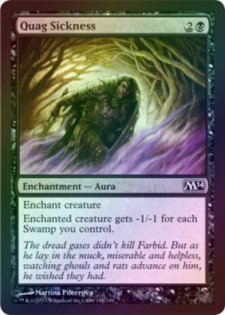 Quag Sickness 110/249 - Foil Magic 2014 (M14) Foil Singles (Español)