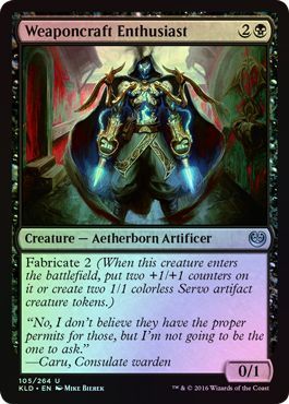 Weaponcraft Enthusiast 105/264 - Foil Kaladesh Foil Singles