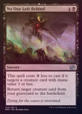 No One Left Behind 109/287 - Foil The Brothers&#39; War Foil Singles
