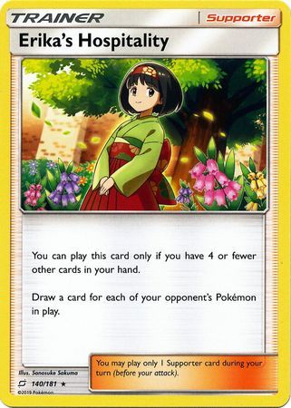 Erika&#39;s Hospitality - 140/181 - Rare Theme Deck Exclusive Pokemon Theme Deck Exclusives