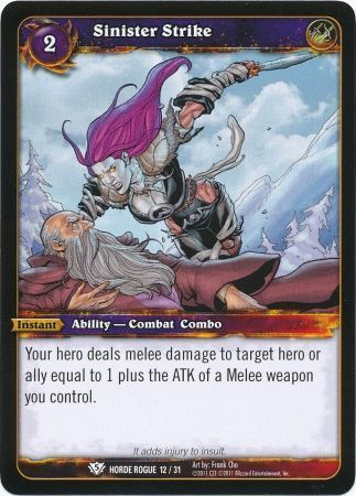 Sinister Strike - Horde Rogue 12/31 - Common WoW: Horde Rogue 2011 Singles
