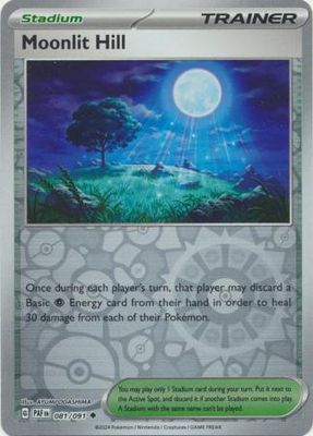 Moonlit Hill - 081/091 - Uncommon Reverse Holo Scarlet &amp; Violet: Paldean Fates Reverse Holo Singles