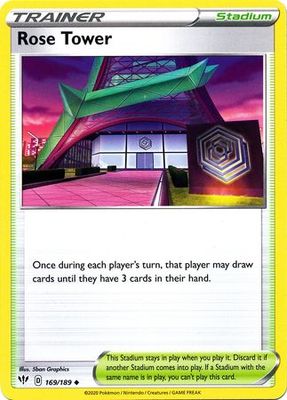 Rose Tower - 169/189 - Uncommon Sword &amp; Shield: Darkness Ablaze Singles