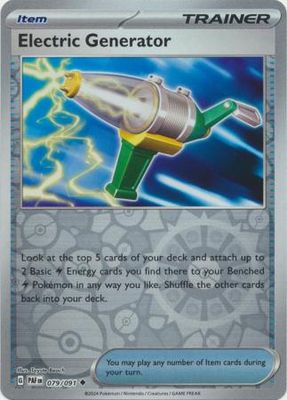 Electric Generator - 079/091 - Uncommon Reverse Holo Scarlet &amp; Violet: Paldean Fates Reverse Holo Singles