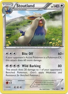 Stoutland - 110/146 - Rare XY (Base Set) Singles