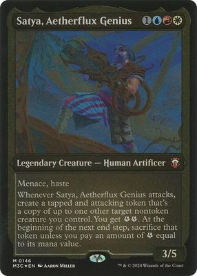 GA Satya, Aetherflux Genius (Display Commander) - Thick Stock - Commander: Modern Horizons 3 (M3C) Commander: Modern Horizons 3 Foil