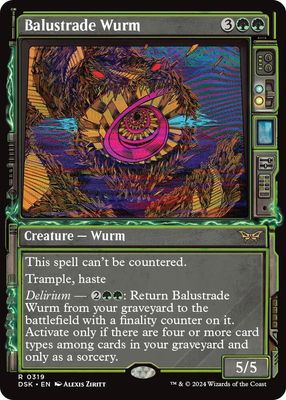 Balustrade Wurm (Showcase) - Duskmourn: House of Horror (DSK) Duskmourn: House of Horror
