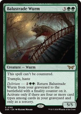 GA Balustrade Wurm - Duskmourn: House of Horror (DSK) Duskmourn: House of Horror Foil