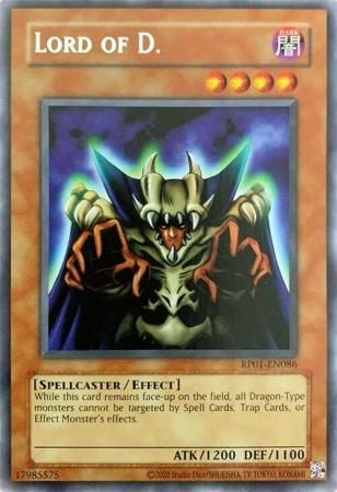 Lord of D. - RP01-EN086 - Rare - Reprint Retro Pack: 2020 Reprint (RP01) Singles