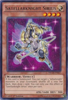 Satellarknight Sirius - NECH-EN027 - Rare 1st Edition The New Challengers (NECH) 1st Edition Singles (espanol)