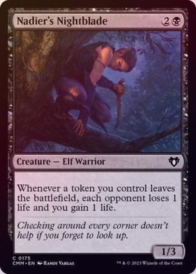 Nadier&#39;s Nightblade 0175 - Foil Commander Masters Foil Singles