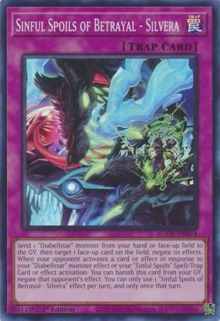 Sinful Spoils of Betrayal - Silvera - AGOV-EN074 - Super Rare 1st Edition Age of Overlord 1st Edition Singles (espanol)