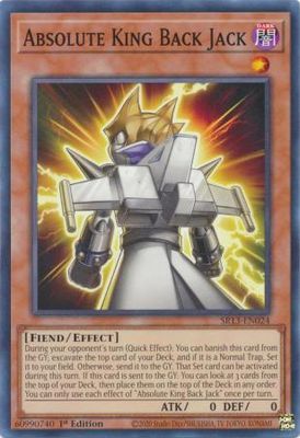 Absolute King Back Jack - SR13-EN024 - Common 1st Edition Structure Deck: Dark World [SR13] 1st Edition Singles