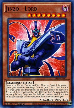 Jinzo - Lord - LED7-EN040 - Common 1st Edition Legendary Duelists: Rage of Ra 1st Edition Singles (espanol)
