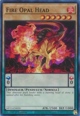 Fire Opal Head - MP23-EN050 - Super Rare 1st Edition Mega Tin 2023 Dueling Heroes Singles