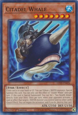 Citadel Whale - LED9-EN026 - Common 1st Edition Legendary Duelists: Duels from the Deep 1st Edition Singles (espanol)