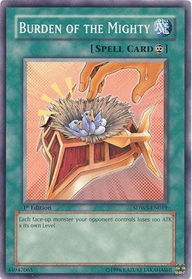 Burden of the Mighty - SDWS-EN019 - Common 1st Edition Structure Deck: Warriors&#39; Strike 1st Edition Singles