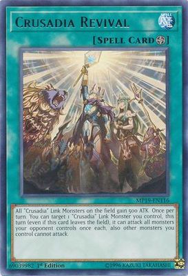 Crusadia Revival - MP19-EN116 - Rare 1st Edition Yu-Gi-Oh! 2019 Mega-Tins: Gold Sarcophagus Tin Mega Pack Singles (espanol)