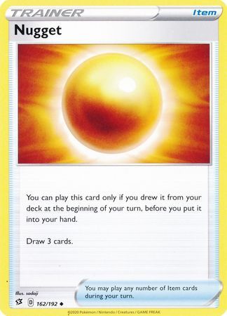 Nugget - 162/192 - Uncommon Sword &amp; Shield: Rebel Clash Singles