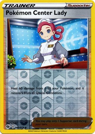 Pokemon Center Lady - 060/073 - Uncommon Reverse Holo Champion&#39;s Path Reverse Holo Singles