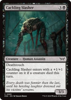 Cackling Slasher - Duskmourn: House of Horror (Foil) Duskmourn: House of Horror