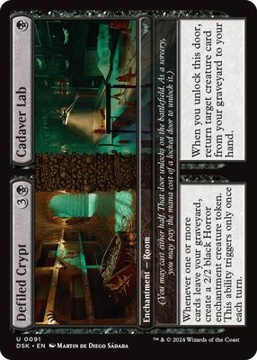 Defiled Crypt // Cadaver Lab - Duskmourn: House of Horror (Foil) Duskmourn: House of Horror