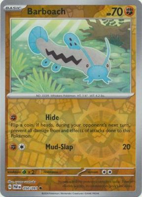 Barboach - 050/091 - Common Reverse Holo Scarlet &amp; Violet: Paldean Fates Reverse Holo Singles