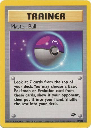 Master Ball - 116/132 - Uncommon Unlimited Gym Challenge Unlimited Singles