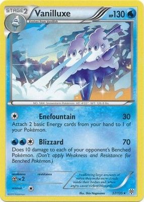 Vanilluxe - 37/135 - Rare Black &amp; White 8: Plasma Storm Singles