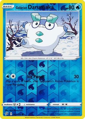 Galarian Darumaka - 047/192 - Common Reverse Holo Sword &amp; Shield: Rebel Clash Reverse Holo Singles (Español)