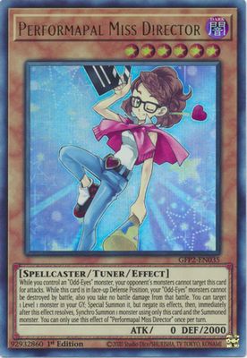 Performapal Miss Director - GFP2-EN035 - Ultra Rare 1st Edition Ghosts From The Past: The 2nd Haunting 1st Edition Singles (espanol)