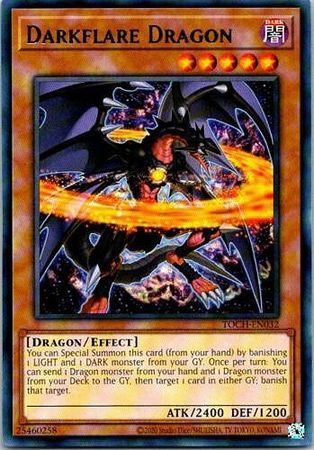 Darkflare Dragon - TOCH-EN032 - Rare Unlimited Toon Chaos Unlimited Singles