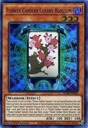 Flower Cardian Cherry Blossom - BLAR-EN029 - Ultra Rare 1st Edition Battles of Legend: Armageddon 1st Edition Singles