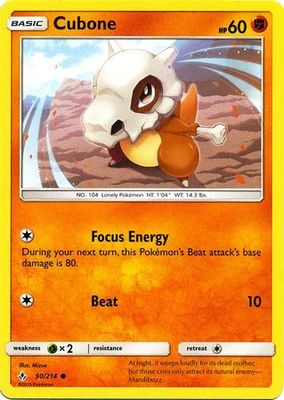 Cubone - 90/214 - Common Sun &amp; Moon: Unbroken Bonds Singles