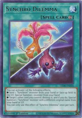 Synchro Dilemma - LED8-EN026 - Rare 1st Edition Legendary Duelists: Synchro Storm 1st Edition Singles (espanol)
