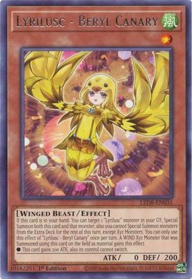 Lyrilusc - Beryl Canary - LED8-EN035 - Rare 1st Edition Legendary Duelists: Synchro Storm 1st Edition Singles