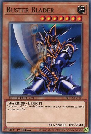 Buster Blader - SBCB-EN003 - Common 1st Edition (Yellow Tab) Speed Duel Battle City Box 1st Edition Singles