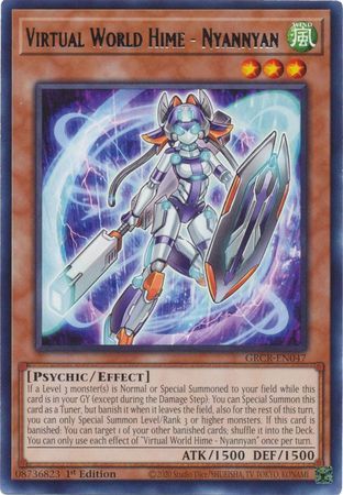 Virtual World Hime - Nyannyan - GRCR-EN047 - Rare 1st Edition The Grand Creators 1st Edition Singles