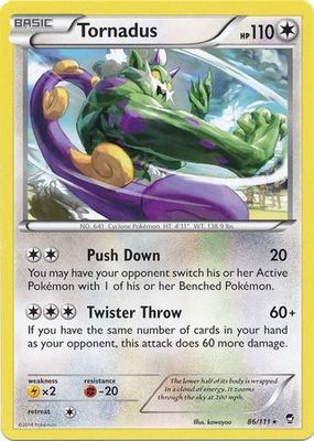 Tornadus - 86/111 - Rare XY: Furious Fists Singles
